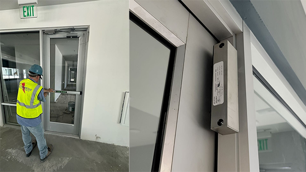 Maglock installation