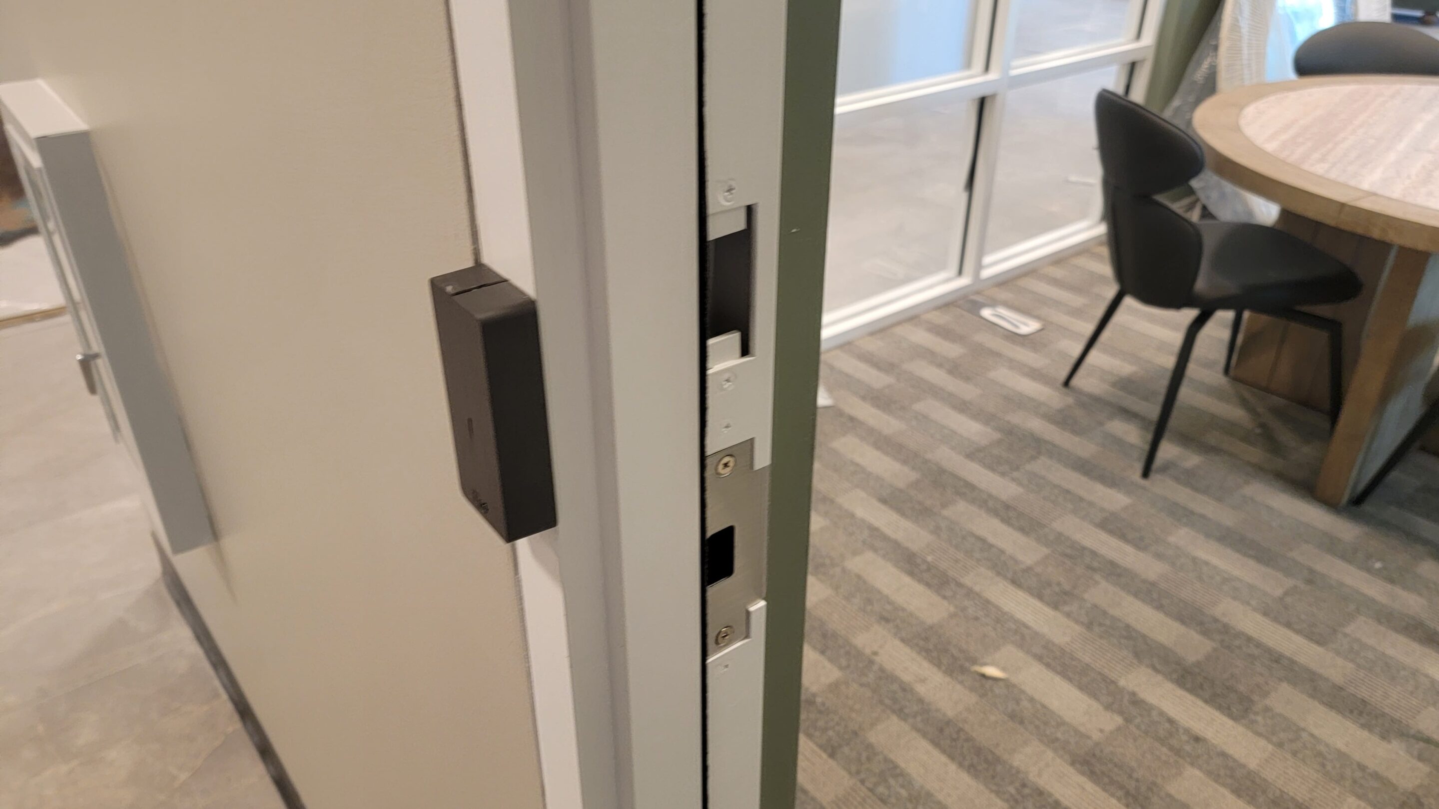Access Control point installed and ready for use inside the property.